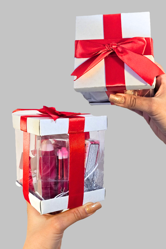 باکس هدیه قرمز شیشه ای ۲ مدل