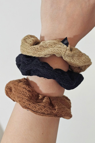 کش سر اسکرانچی پارچه ای کره ای