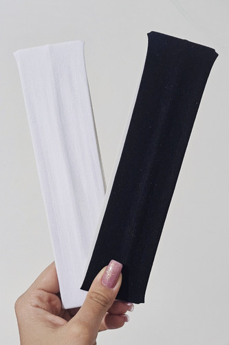 هدبند وارداتی سفید و مشکی ریون